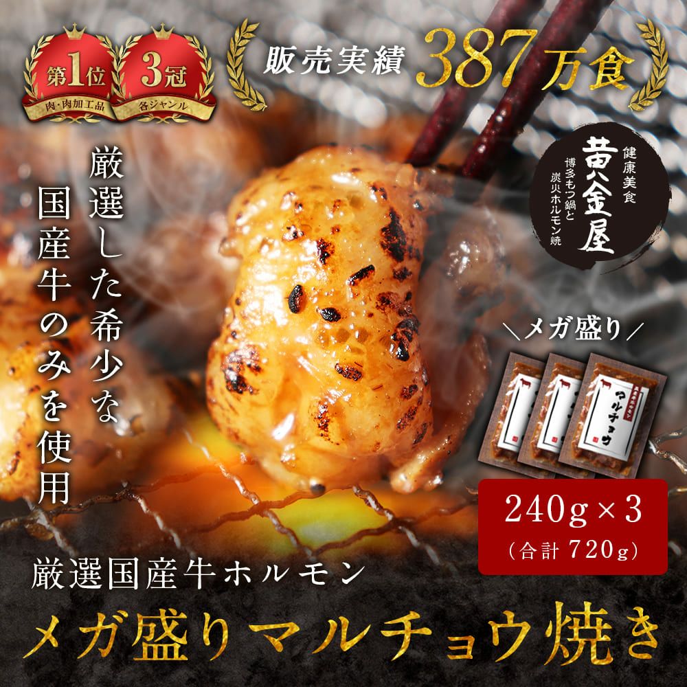 ギフト プレゼント 黄金屋 厳選国産牛特撰 メガ盛りマルチョウ （240g
