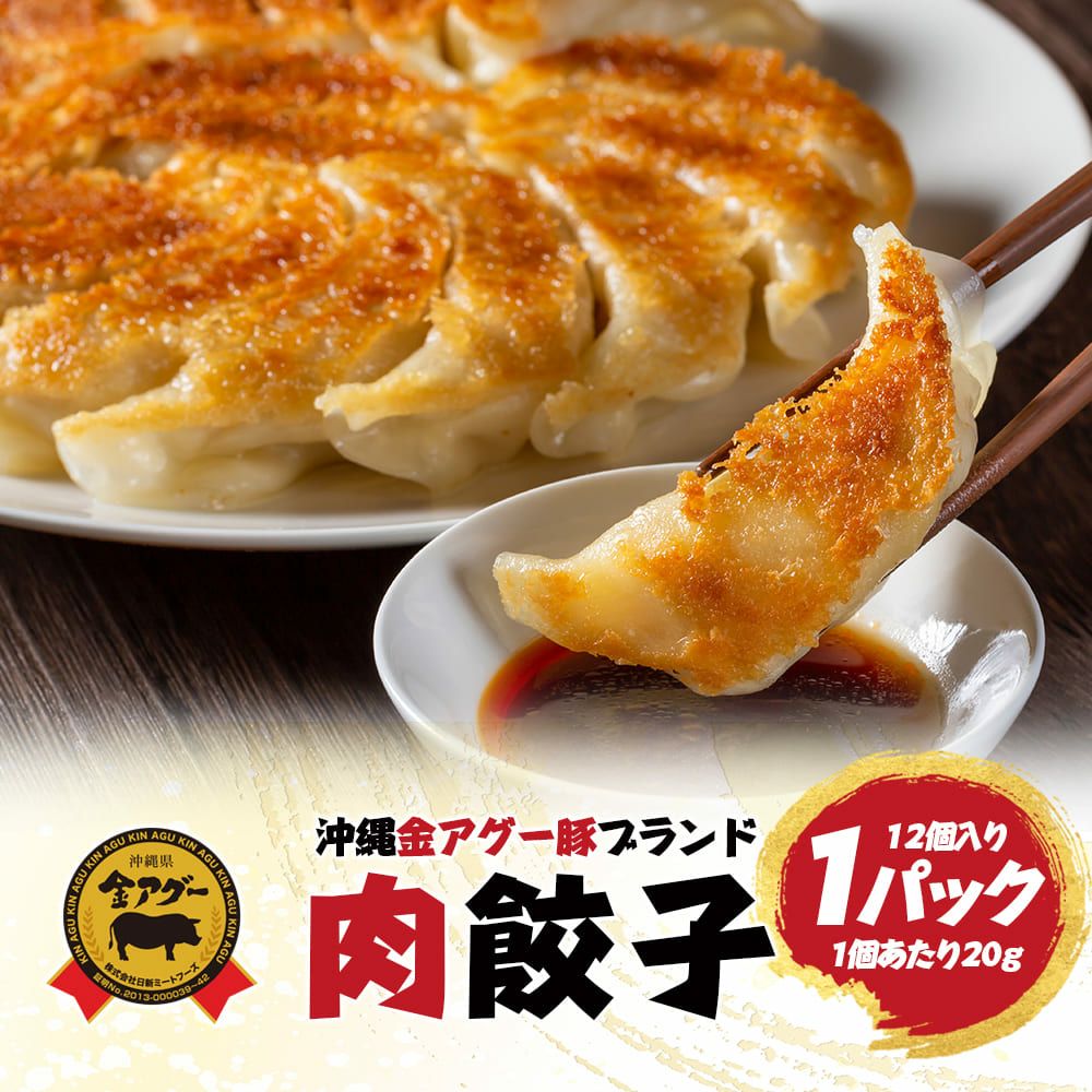 金アグー豚 肉餃子 1パック12個 ぎょうざ 餃子 あぐー アグー 肉 豚